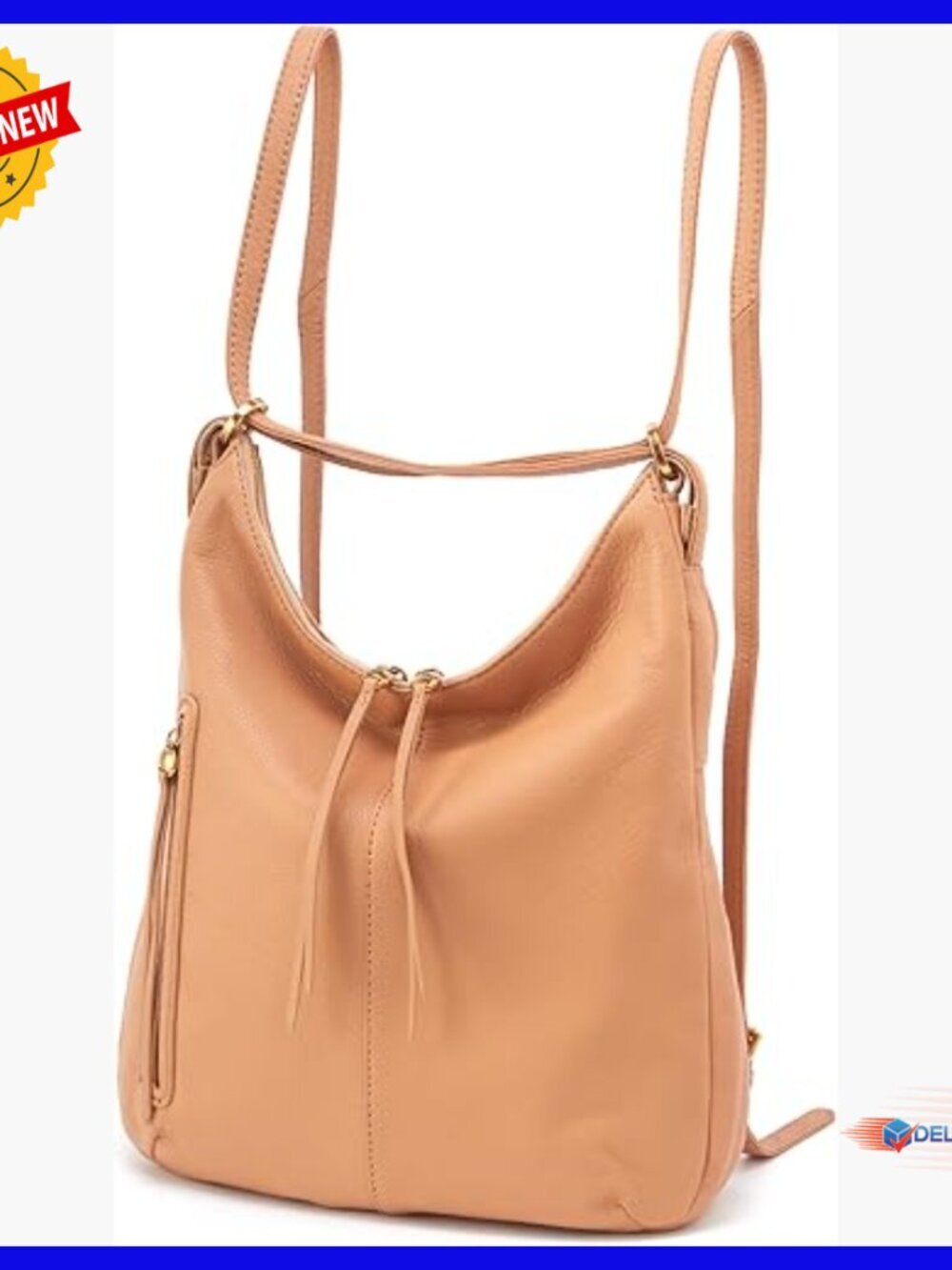 Leather Backpack Convertible to Shoulder Bag, Spacious for Travel Essentials